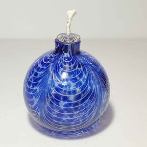 Glass Cobalt Blue Oil Lamp